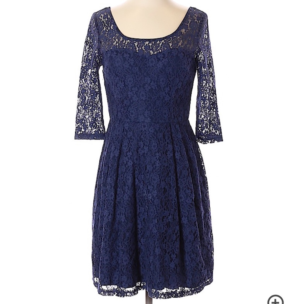 Navy Betsey Johnson Lace Dress